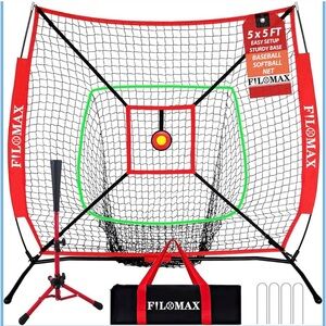 BNIB Red Baseball Softball Practice Net